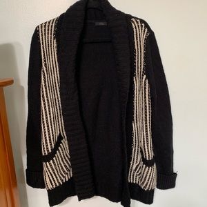 Black and white retro cardigan